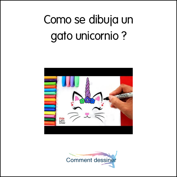 Cómo se dibuja un gato unicornio